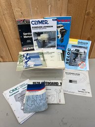 Lot Of Vintage Outboard Motor Repair Manuals *Local Pick-Up Only*