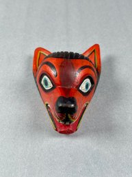 Small Hand Painted Wooden Carved Mask