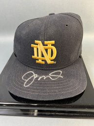 Autographed Joe Montana Notre Dame Snapback Hat.