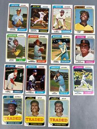 Lot Of 15 1974 Topps Baseball Cards.