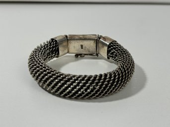Vintage Thick Sterling Bracelet