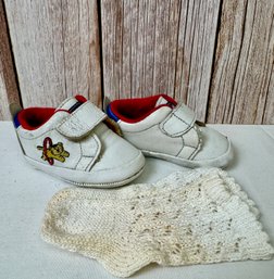 OshKosh Baby Shoes With Hand Knit Socks
