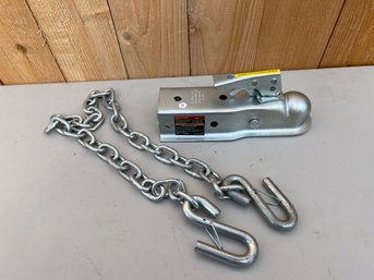 2 Inch Ball Trailer Coupler & Safety Chain *Local Pick-Up Only*
