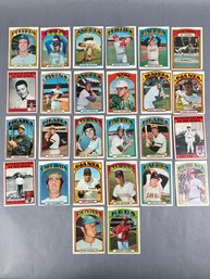 Lot Of 26 1972 Topps Baseball Cards.