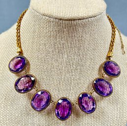 Antique 18k And Amethyst Necklace