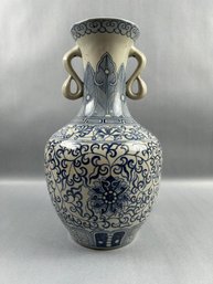 Vintage Blue And White Chinese Vase