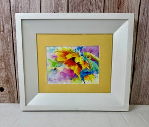Framed Colorful Print Of Sunflowers