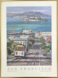Vintage Anna Chrasta San Francisco Hyde Street Print Framed