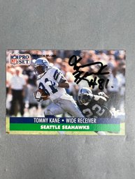Autographed 1991 Pro Set Seattle Seahawk Tony Kane Card.