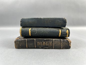 Three Small Vintage Style Plaster Books