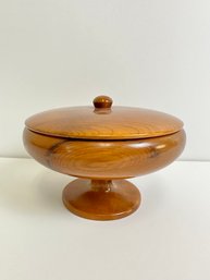 MCM Myrtle Wood Footed Bowl