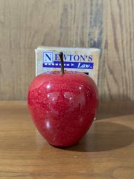 Newton Red Marble Paperweight *LOCAL PICKUP ONLY - NO SHIPPING*