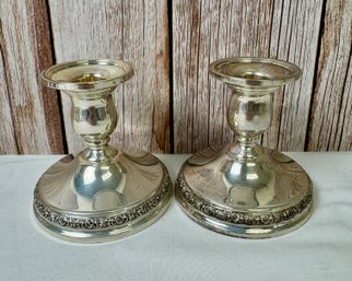 2 Sterling Candlesticks