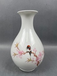 Chinese Porcelain Vase With Birds And Flowers.