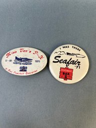 2 Vintage Hydroplane Racing Pins 1971