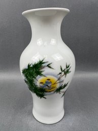 Chinese Vase With Bamboo And Birds.