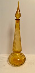MCM Amber Glass Genie  Bottle *Local Pick-Up Only*