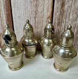 2 Sets Of Sterling Salt And Pepper Shakers