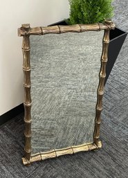 Vintage Turner Gold Faux Bamboo Wall Mirror