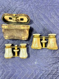2 Pair Of Opera Glasses. Small With Case Marked Colmont Paris/taylor Bros Los Angeles, Large  Verdi Paris.