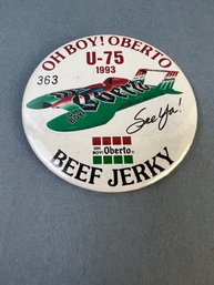 Oh Boy! Oberto Vintage Hydroplane Racing Pin.