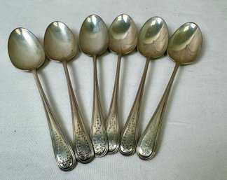 6 Sterling  Teaspoons