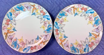 10 Williams Sonoma Large Butterfly Plates.