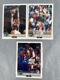 Lot Of 3 Autographed 1992 Draft Picks Basketball Cards.