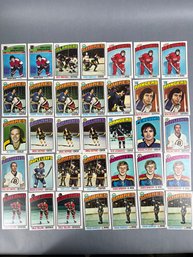 Lot Of 35 - 1976 Topps Hockey Cards.