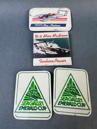 4 Vintage Hydroplane Racing Pins - Miss Madison