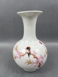 Chinese Porcelain Vase With Birds And Flowers.