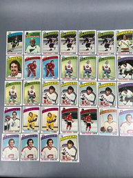 Lot Of 32 -  1976 Topps Hockey Cards.
