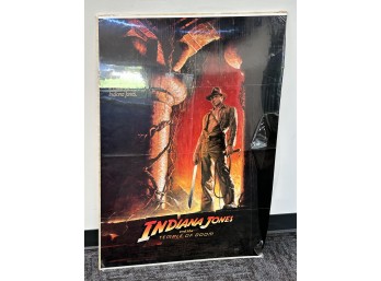 Large Vintage 1984 Lucasfilm Indiana Jones & The Temple Of Doom Poster