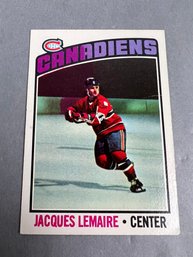1976 Topps Jaques Lemaire Card.