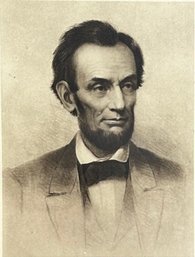 Vintage Abraham Lincoln Print Framed