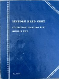 Lincoln Head Cent Book #9030 With 64 Lincoln Head Pennies