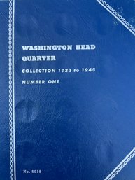 Washington Head Quarters Book #9018 With 12 Washington Quarters Pennies