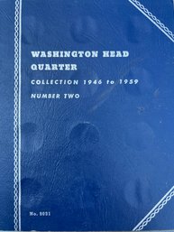 Washington Head Quarters Book #9018 With 8 Washington Quarters Pennies