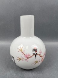 Chinese Porcelain Vase With Birds And Flowers.