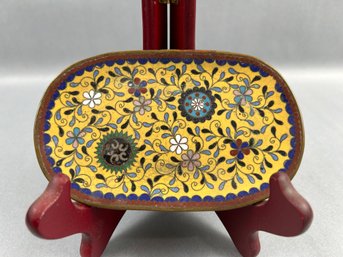 Antique Cloisonn Plate Small