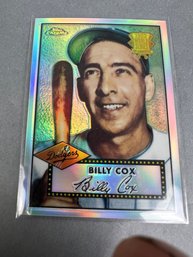2002 Topps Chrome Billy Cox Baseball Card.