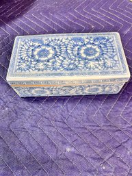 Porcelain Asian Tea Storage Box.