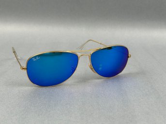 Ray Ban Mirror Blue Lens Cockpit Sunglasses