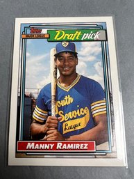 1992 Topps Manny Ramirez Baseball Card.