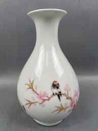 Number 2 Chinese Porcelain Vase With Birds And Flowers.