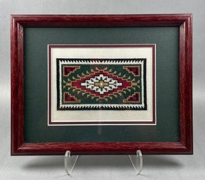 Framed Southwest Design Cross Stitch