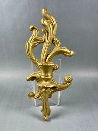 Vintage Hollywood Regency Gold Candle Sconce - Turner Mfg. Co. USA