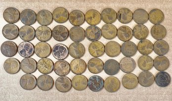 50 Wheat Pennies Circulated All In The 1920's