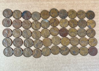 50 Wheat Pennies Circulated All In The 1930'S