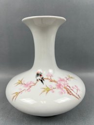 Chinese Porcelain Vase With Birds And Flowers.